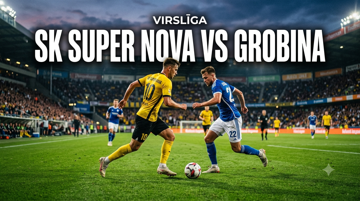 Duel SK Super Nova kontra Grobina siap meramaikan jadwal Virsliga pukul 23.00 WIB bersama Jalalive