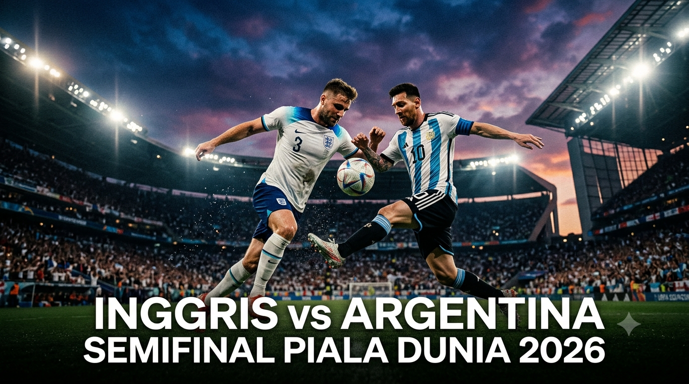 Inggris vs Argentina Semifinal Piala Dunia 2026 di Jalalive — Saksikan Duel Klasik yang Selalu Menjadi Sorotan Dunia Sepak Bola